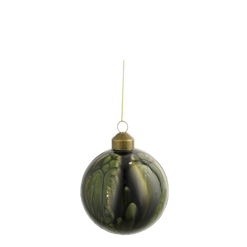Hänger Kugel Marble grün D08cm