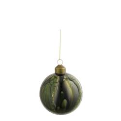 Hänger Kugel Marble grün D08cm