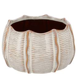 Keramik Übertopf Sifan Structure weiss 17x17x10cm