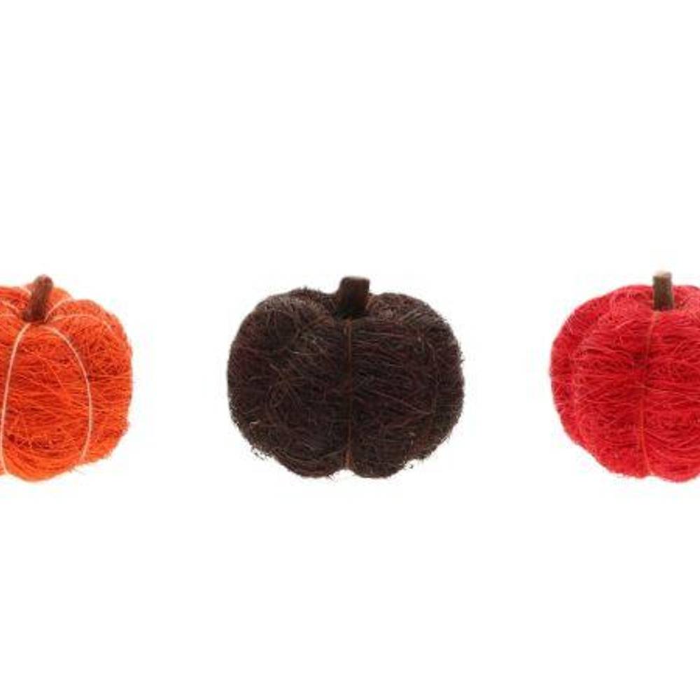 Deko Kürbis orange/braun mix D06.5cm x3