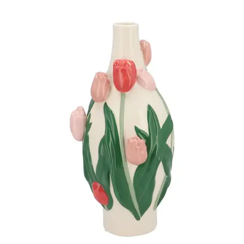 Keramik Vase Isa Summer rosa 15x15x30cm