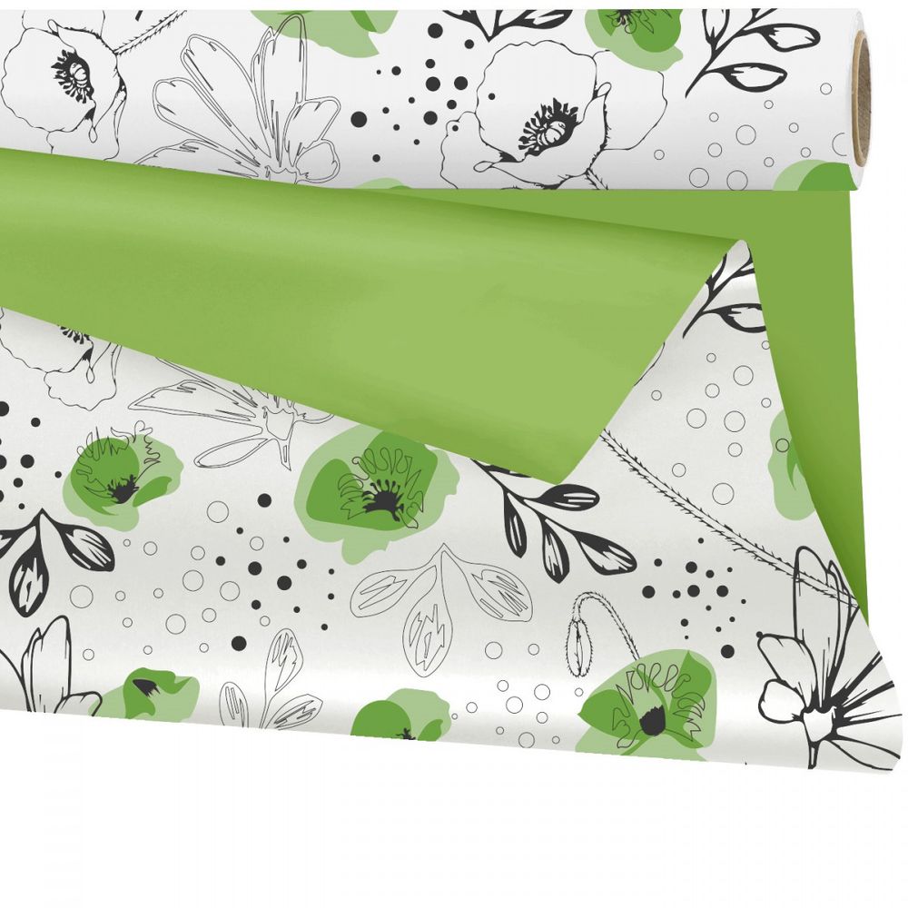 Folie Rolle 80cm Lilou Duo Matt grün 25m