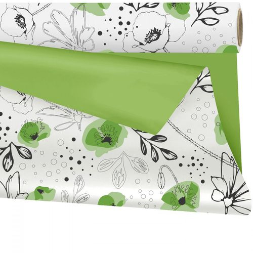 Folie Rolle 80cm Lilou Duo Matt grün 25m
