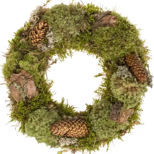 Kranz grün/braun Wald Moos/Zapfe D30cm