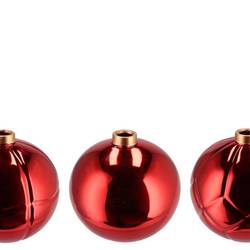 Weihnachtskugel Vase rot mix 15x15x14cm