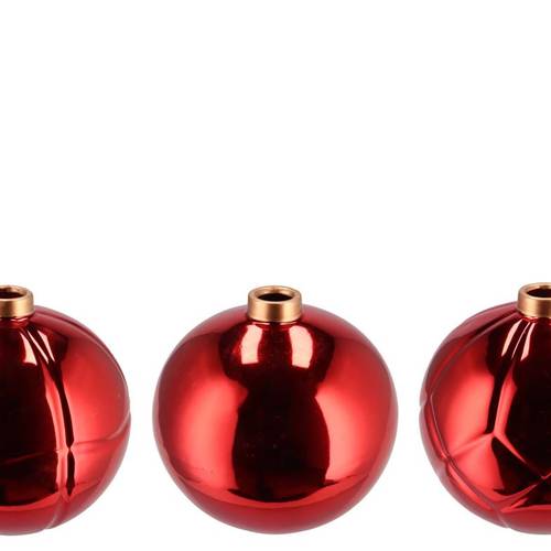 Weihnachtskugel Vase rot mix 15x15x14cm