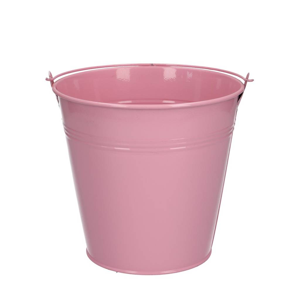 Zink Eimer rosa D16cm H15cm