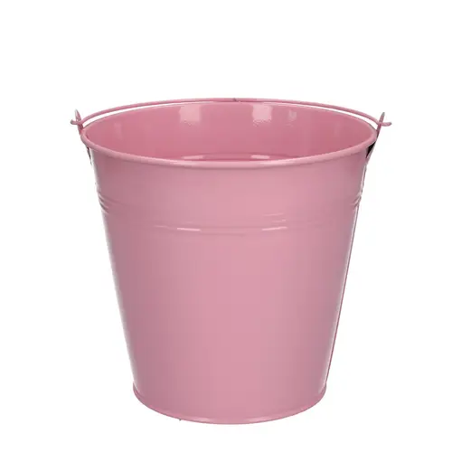 Zink Eimer rosa D16cm H15cm