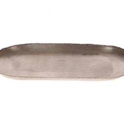 Metall Teller silber 29x14x02cm