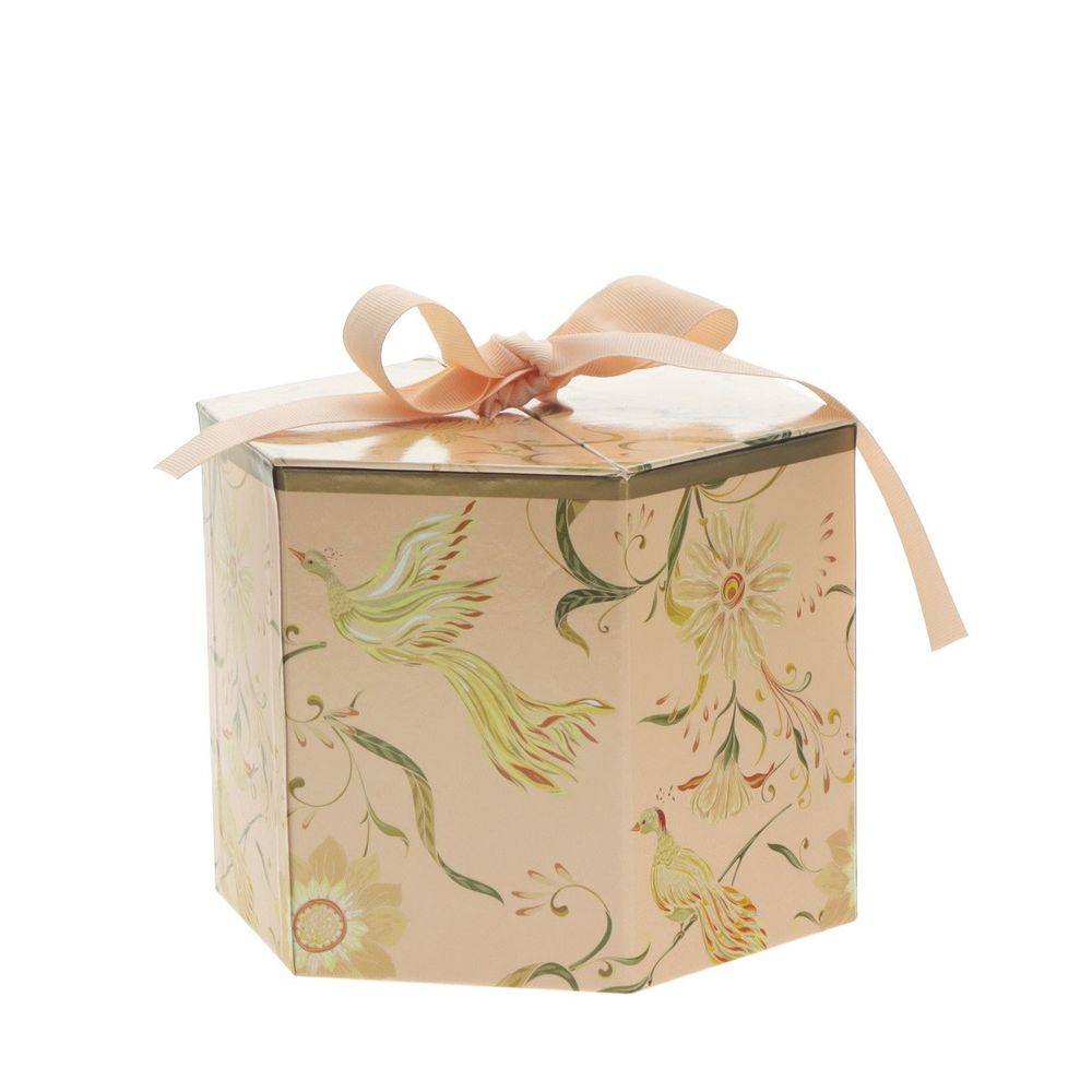 Hatbox Birds Creme D15cm H13cm
