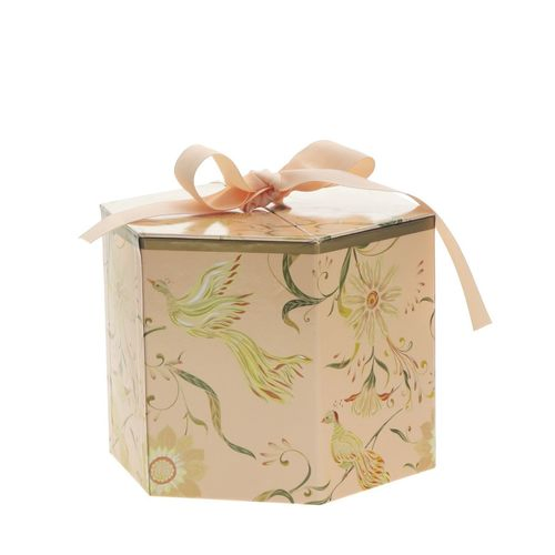Hatbox Birds Creme D15cm H13cm