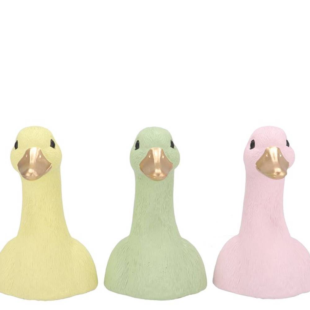 Ente Kopf Dreamy mix pastel 10x12x16cm