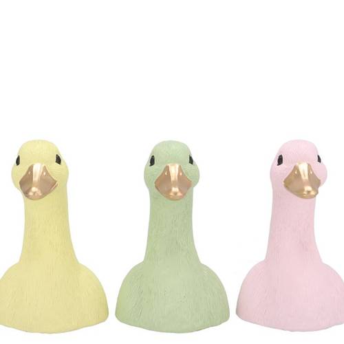 Ente Kopf Dreamy mix pastel 10x12x16cm