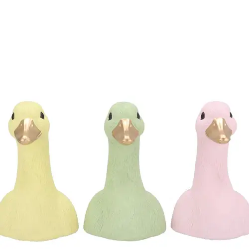 Ente Kopf Dreamy mix pastel 10x12x16cm