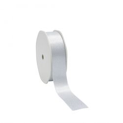 Band Satin Luxury silber 25mm 20m