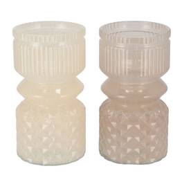 Glas Vase Lynn mix creme D11cm H20cm
