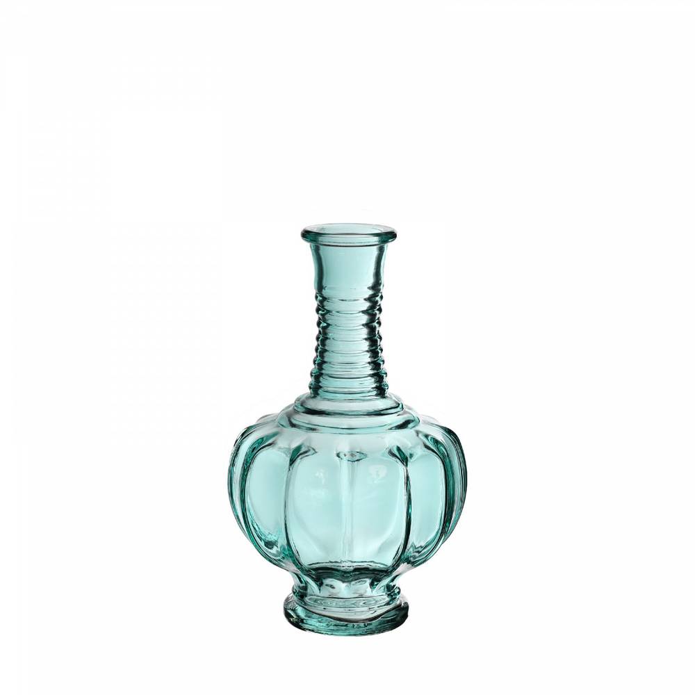 Glas Flasche Trevi blau D02/09cm H15cm