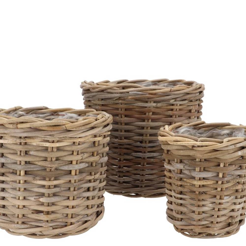Korb Rattan Kuboo 3/Set 17x17/23x20/27x23cm