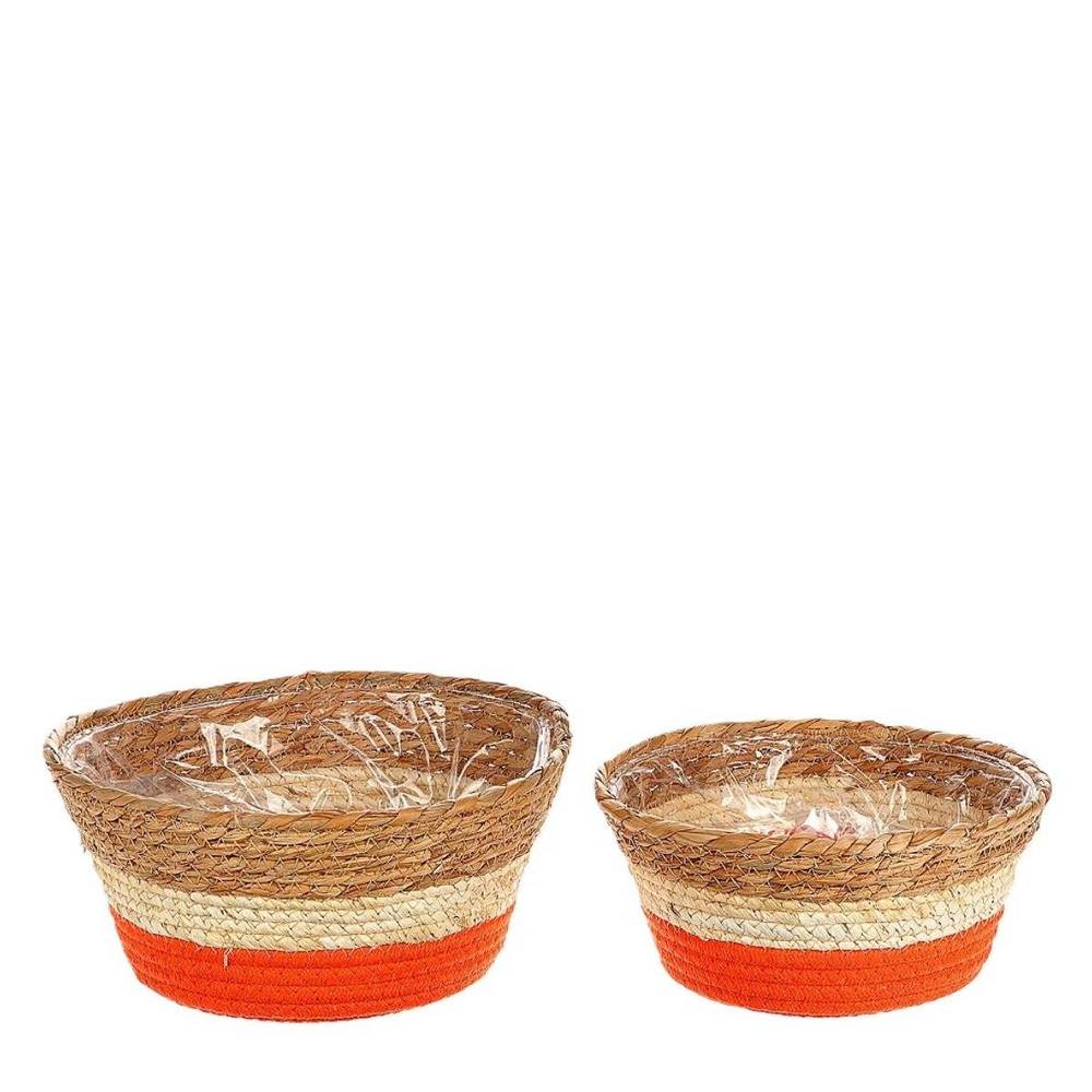 Korb Makka orange 2/Set D26cm H12cm
