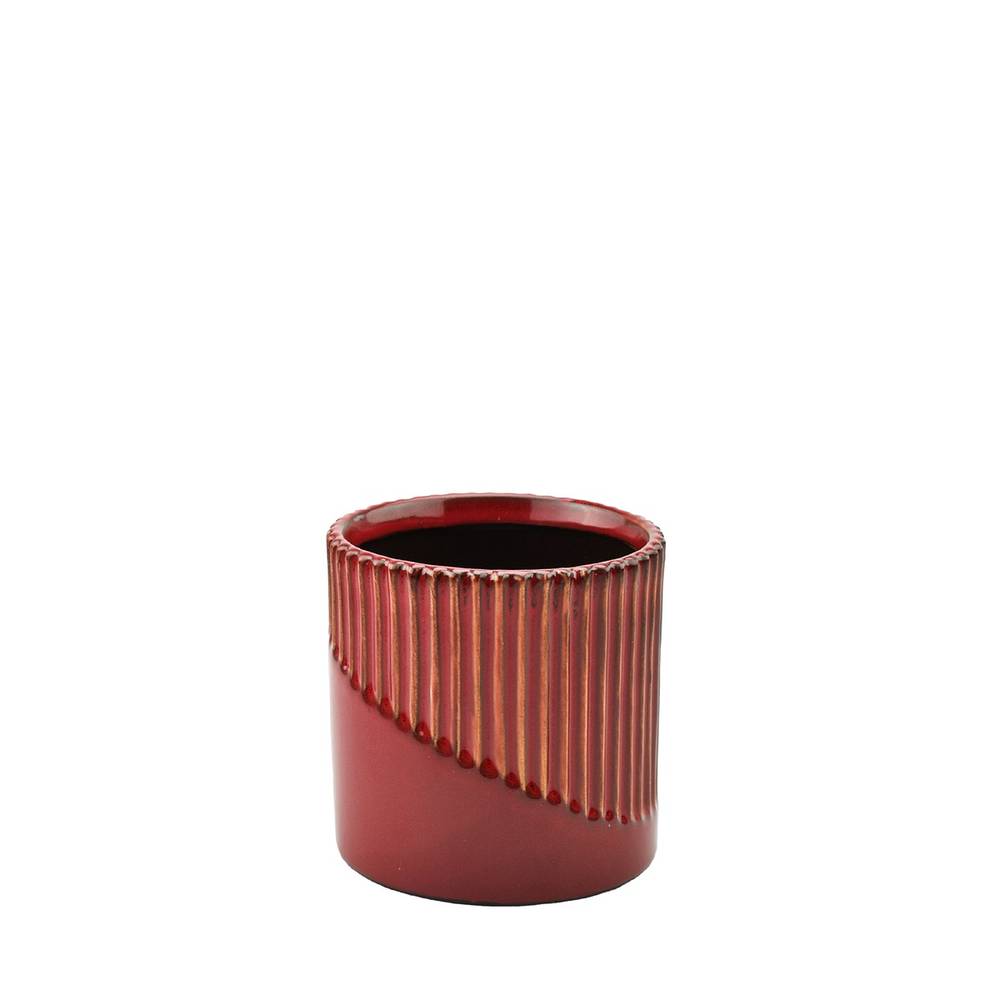 Keramik Übertopf Cadenza rot D10.5cm H10.5cm