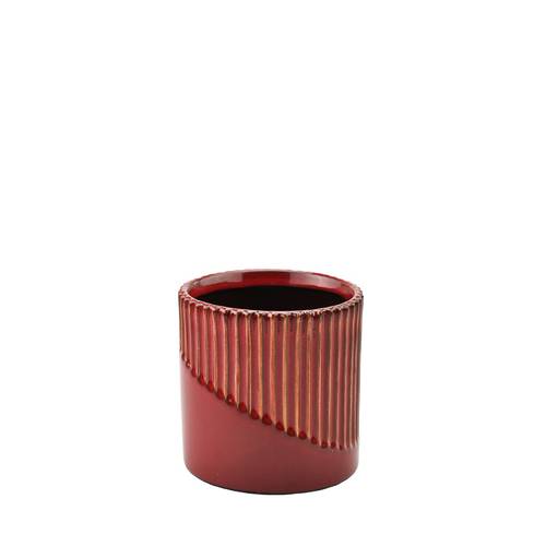 Keramik Übertopf Cadenza rot D10.5cm H10.5cm