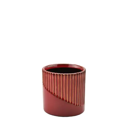 Keramik Übertopf Cadenza rot D10.5cm H10.5cm