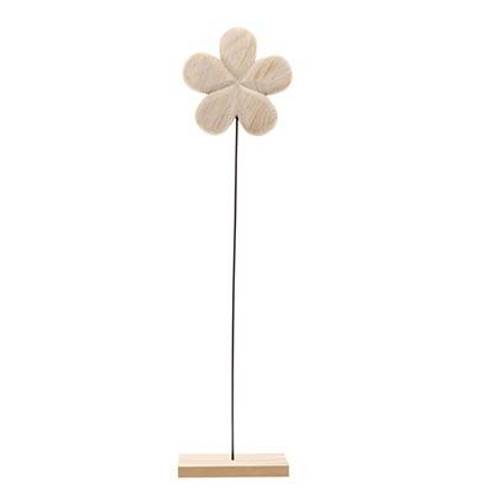 Holz Blume auf Standard natur D25cm H100cm