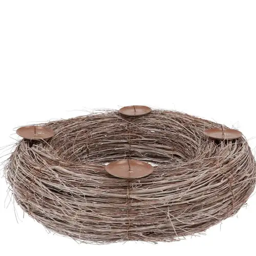 Kranz Ulmenzweige +Kerzenständer 38x10cm