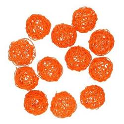 Rattan Kugel orange D06cm x12