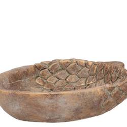Beton Schale Eichel gold 24x20x06cm
