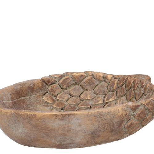Beton Schale Eichel gold 24x20x06cm