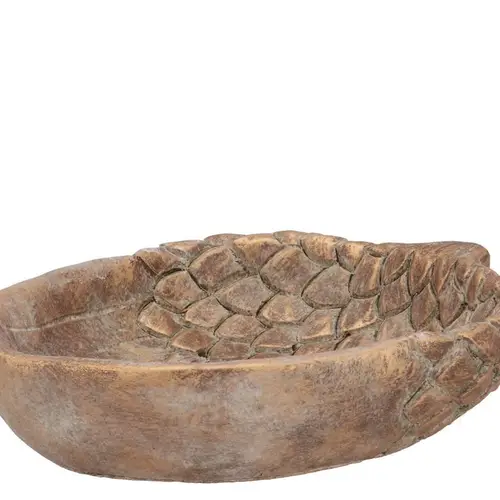 Beton Schale Eichel gold 24x20x06cm