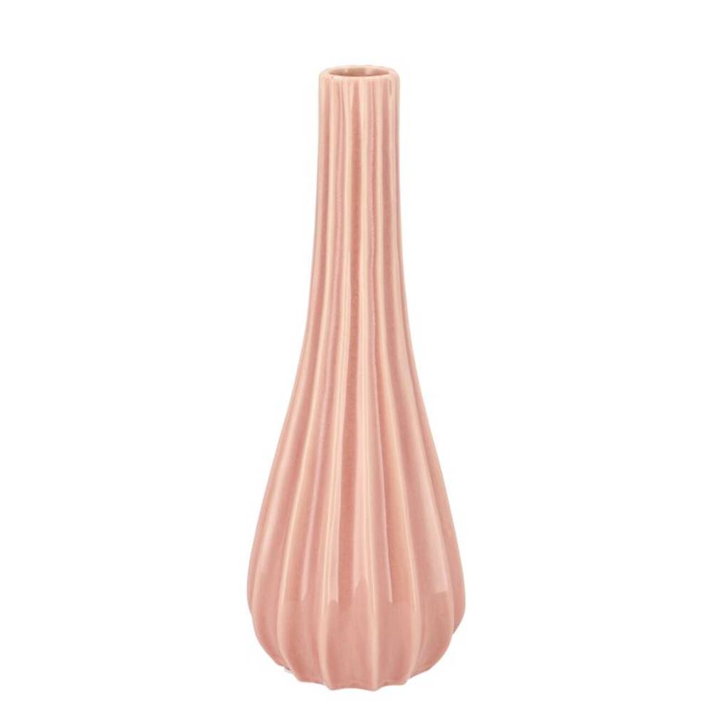 Keramik Vase Gia Stripes alt rosa 14x14x36cm
