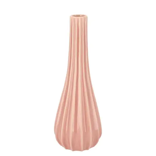 Keramik Vase Gia Stripes alt rosa 14x14x36cm