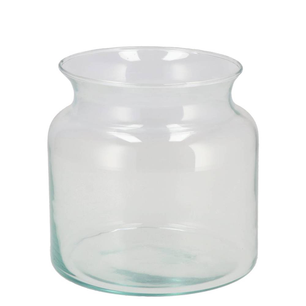 Glas Vase Milchkanne D15cm H15cm