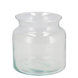 Glas Vase Milchkanne D15cm H15cm