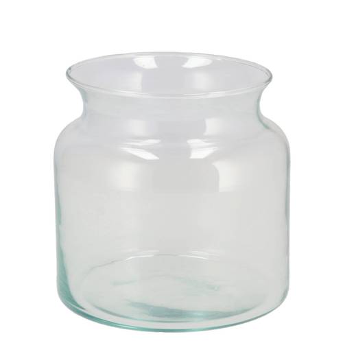 Glas Vase Milchkanne D15cm H15cm