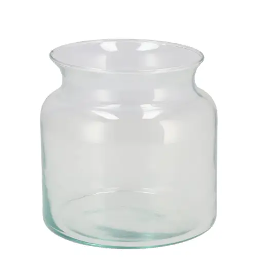 Glas Vase Milchkanne D15cm H15cm