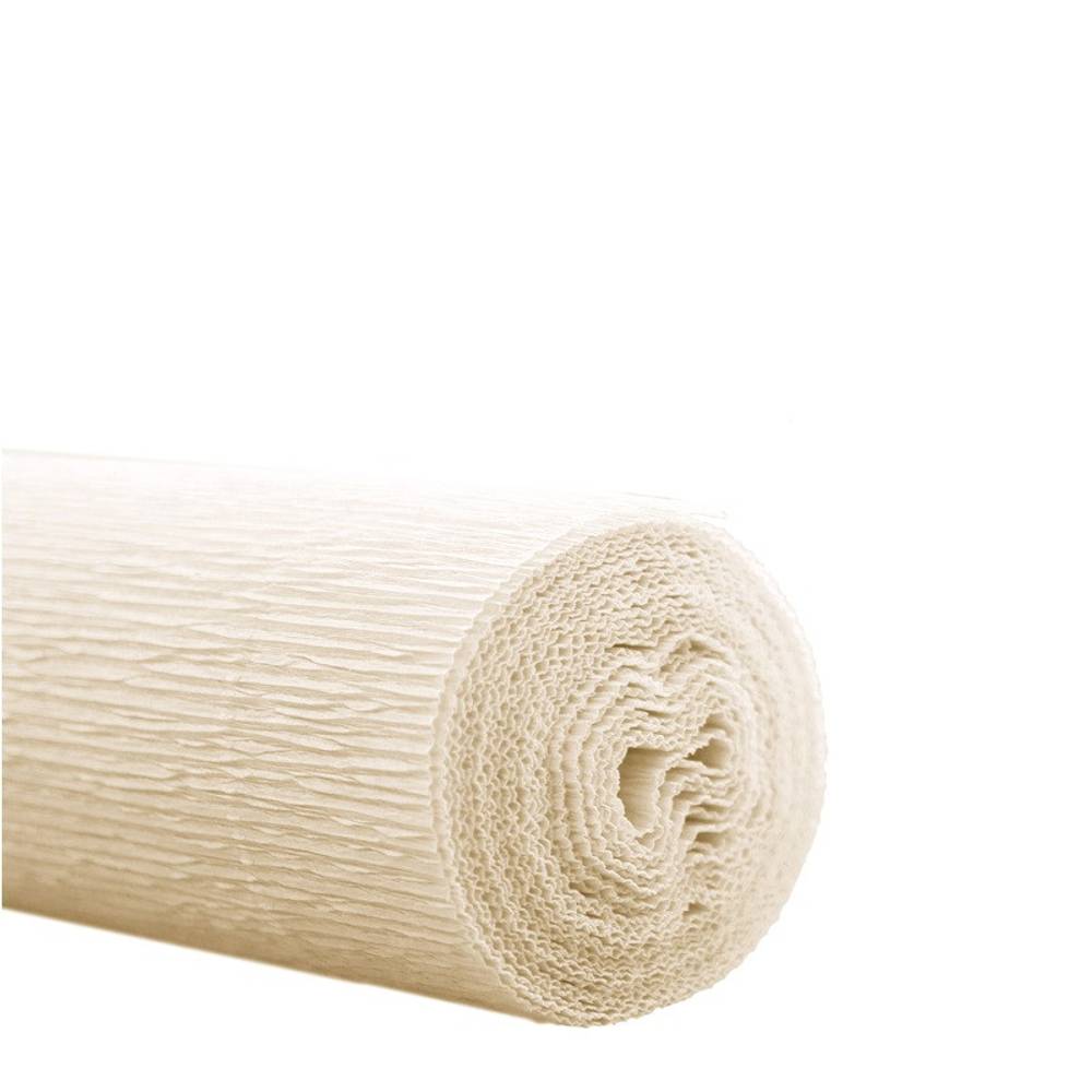 Papier Rolle 50cm Krepppapier creme 2.5m