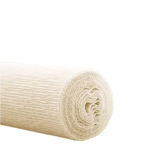 Papier Rolle 50cm Krepppapier creme 2.5m