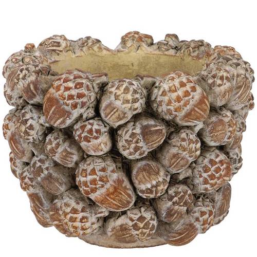 Beton Topf Tannenzapfen braun 20x20x14cm