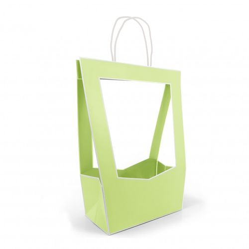 Tasche Medaillon lime 23x14x38cm