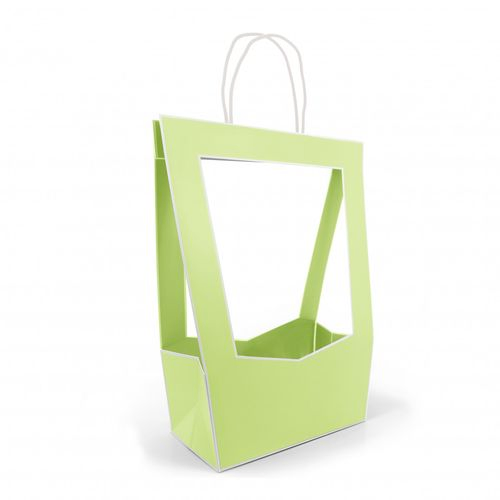 Tasche Medaillon lime 23x14x38cm