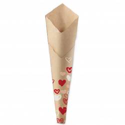 Tüte 1Rose Herz 73x15x3.5cm x50