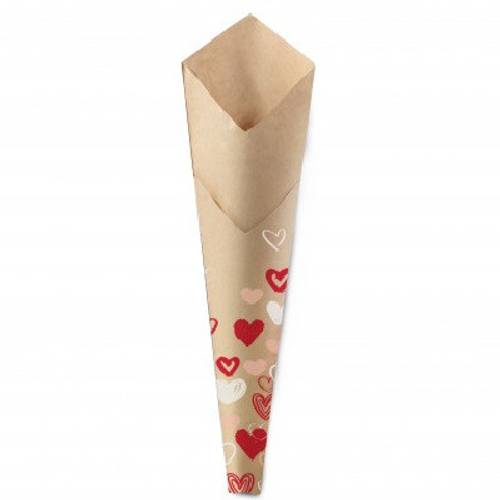 Tüte 1Rose Herz 73x15x3.5cm x50