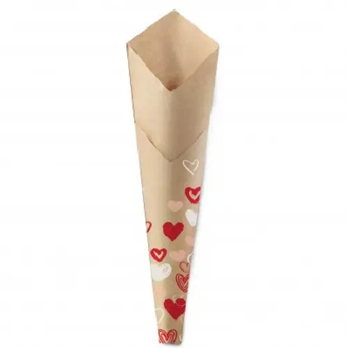 Tüte 1Rose Herz 73x15x3.5cm x50