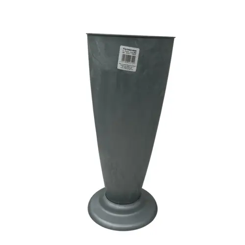Kunststoff Vase grau mit Fuss H41cm