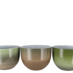 Melamine Übertopf Rainbow mix grün D36cm H30cm