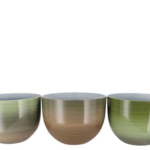 Melamine Übertopf Rainbow mix grün D36cm H30cm