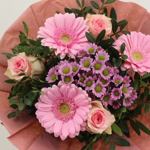 Strauß rosa Craft Muttertag 40cm 10Stiele